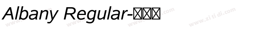 Albany Regular字体转换